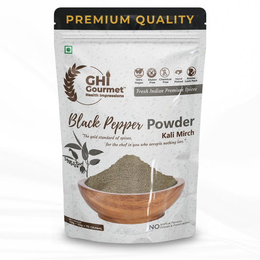 Superior Grade Black Pepper Powder 75g (Pack of 1) and 150g (Pack of 2)