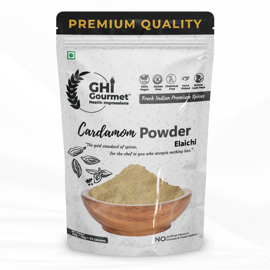 Superior Grade Cardamom Powder  75g (Pack of 1) and 150g (Pack of 2)