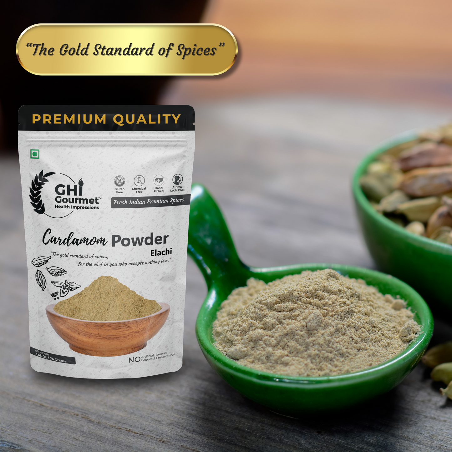 Superior Grade Cardamom Powder 75g (Pack of 1) and 150g (Pack of 2)