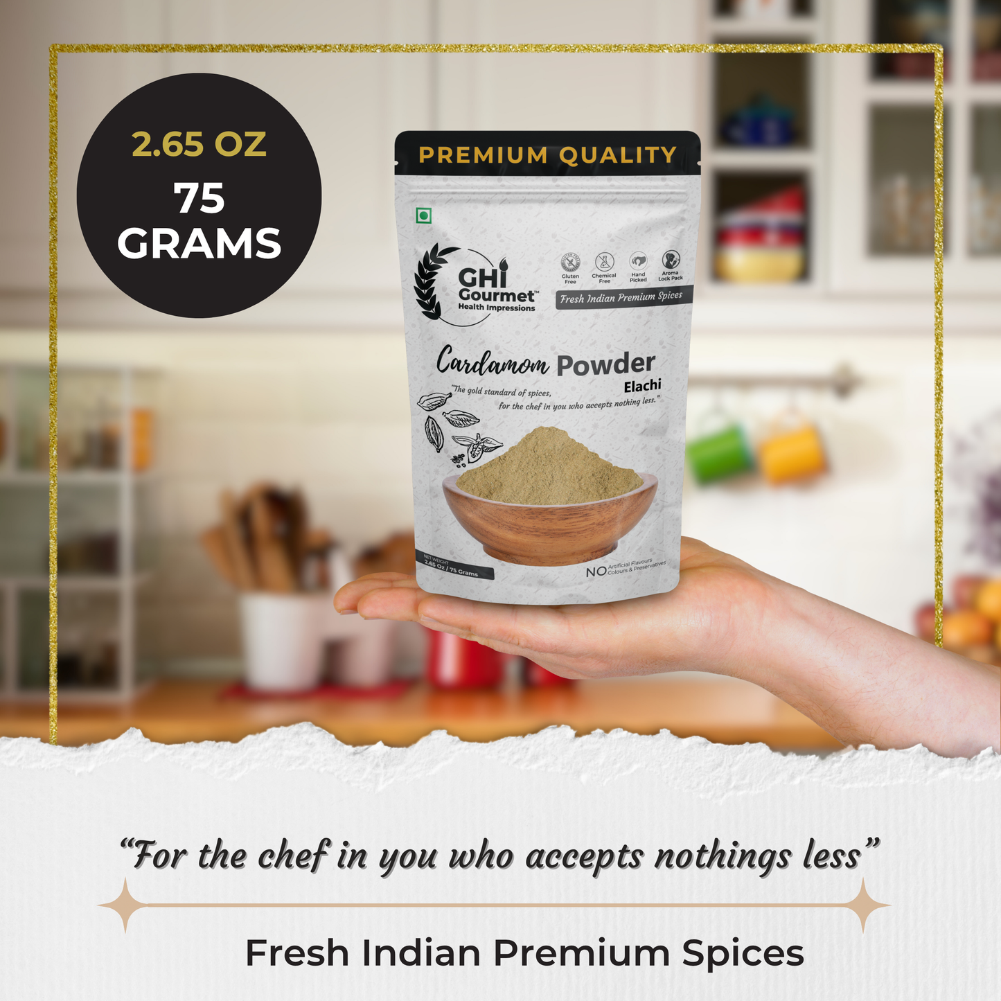 Superior Grade Cardamom Powder 75g (Pack of 1) and 150g (Pack of 2)