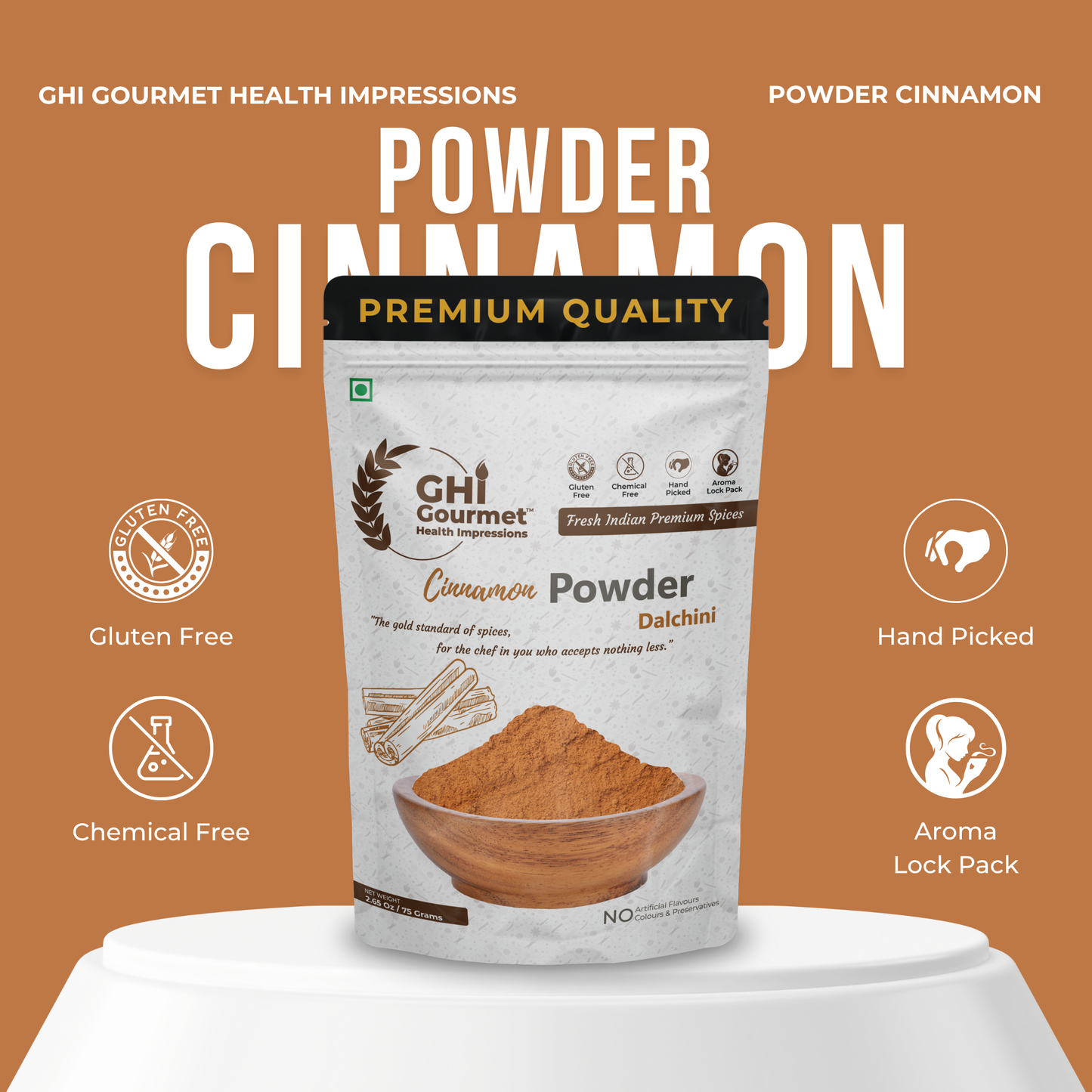 Superior Grade Cinnamon Powder 75g (Pack of 1) and 150g (Pack of 2)