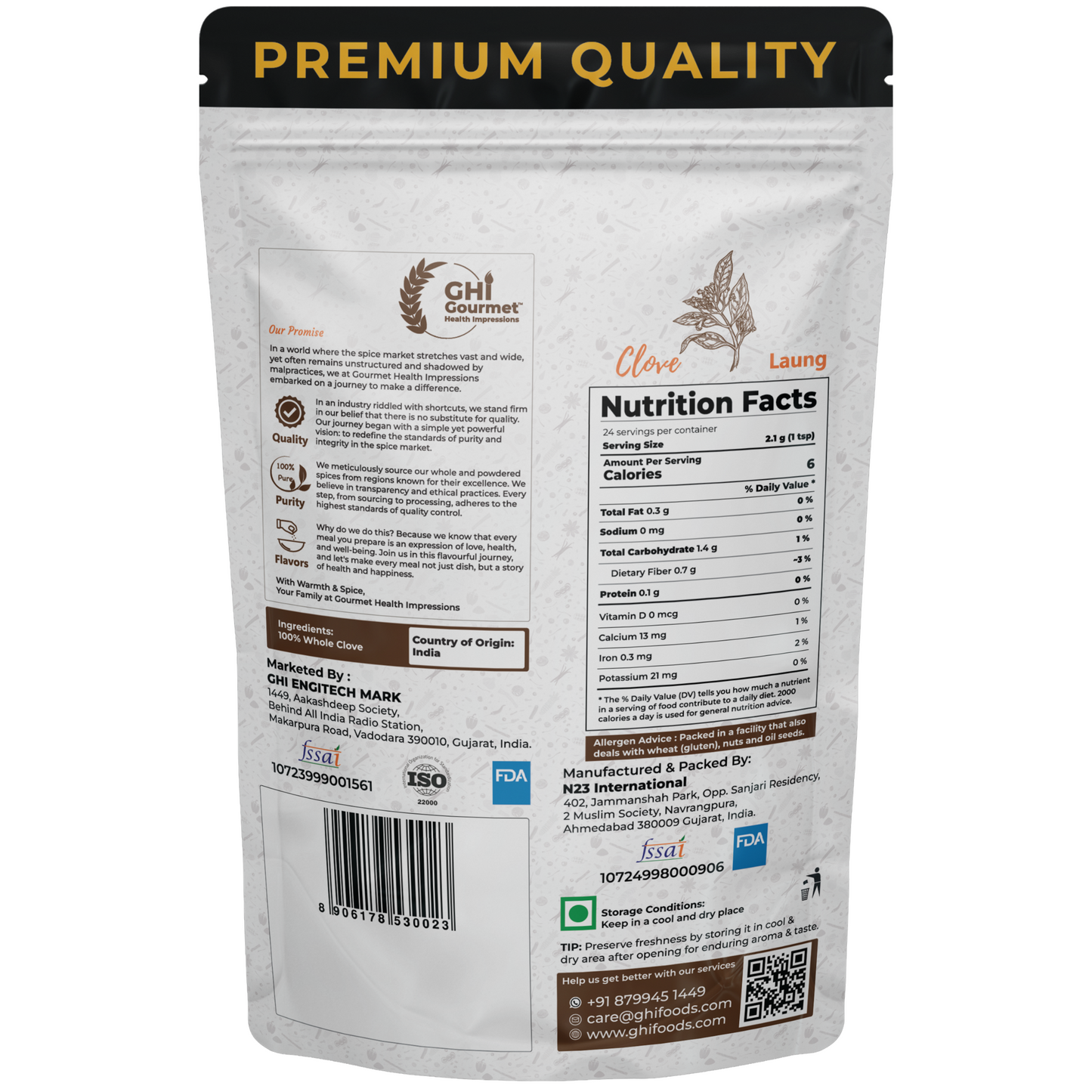 Superior Grade Whole Clove 50g (Pack of 1) and 100g (Pack of 2)