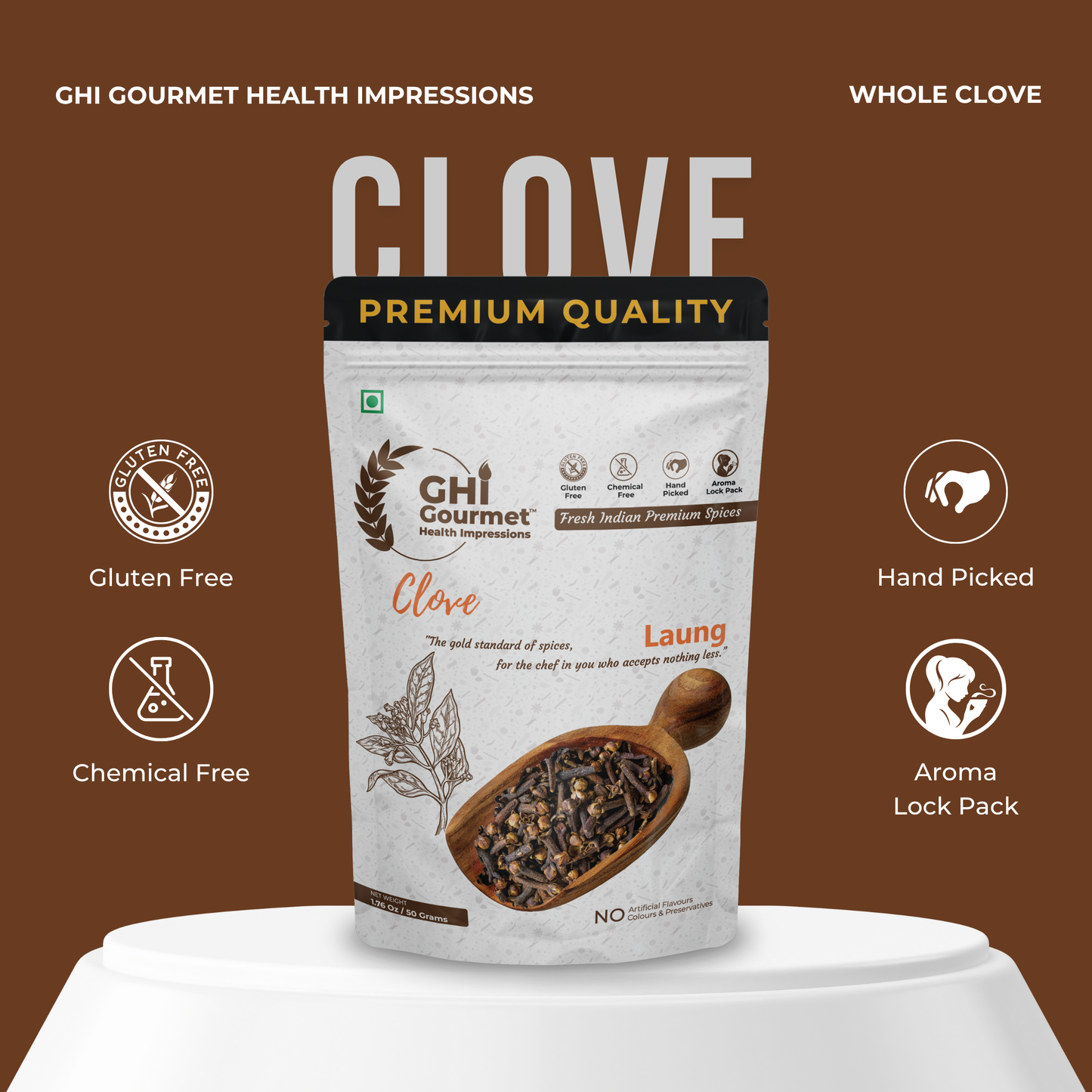 Superior Grade Whole Clove 50g (Pack of 1) and 100g (Pack of 2)