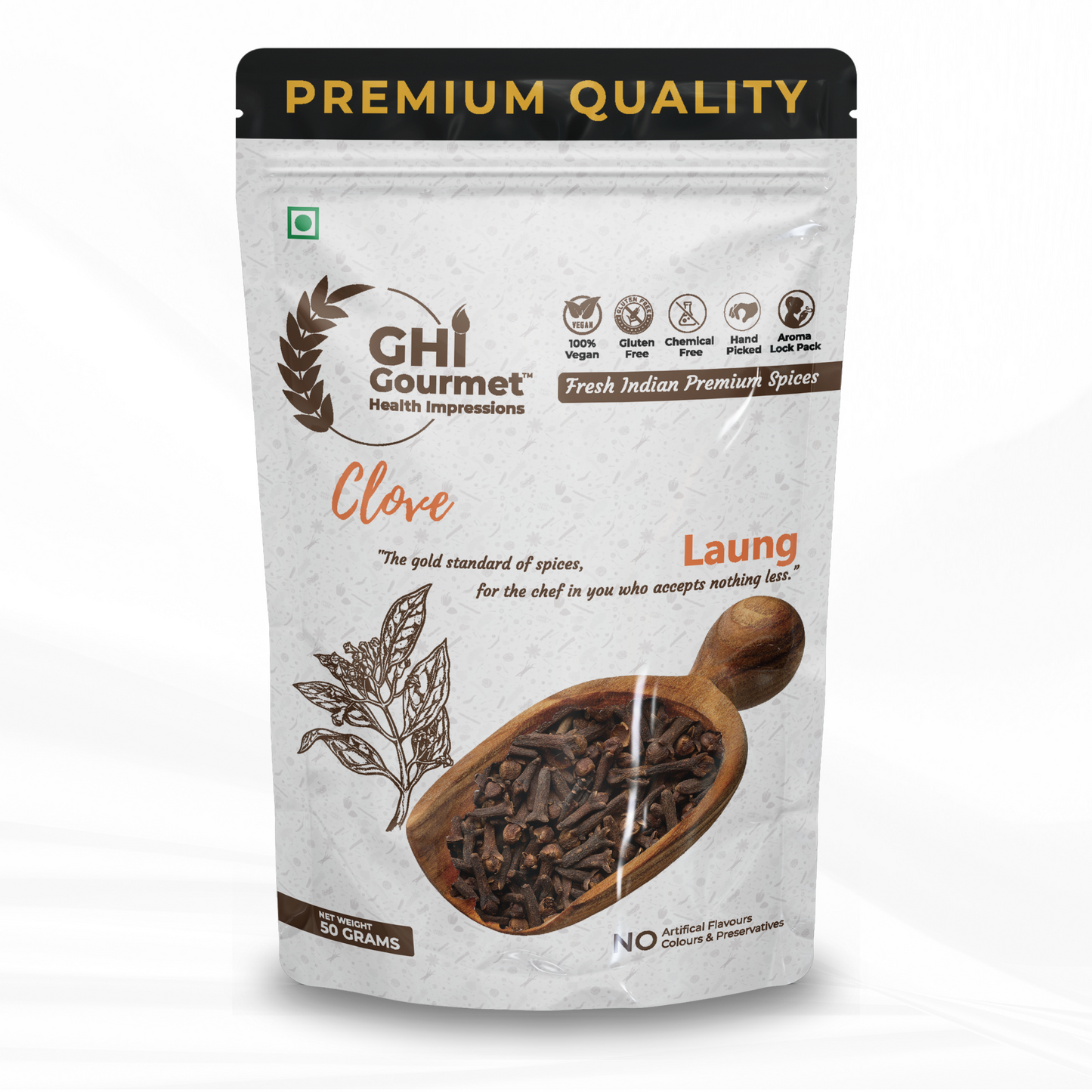 GHI Spice Combo | Pack Of 2 | Black Pepper Powder 50g + 25g = 75g | Whole Clove 50g