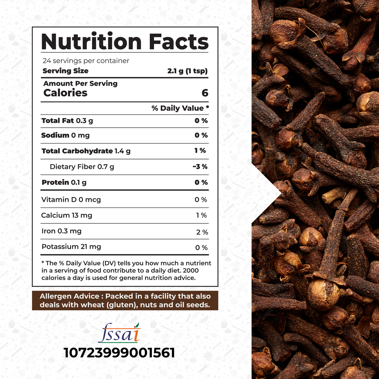 Superior Grade Whole Clove 50g (Pack of 1) and 100g (Pack of 2)