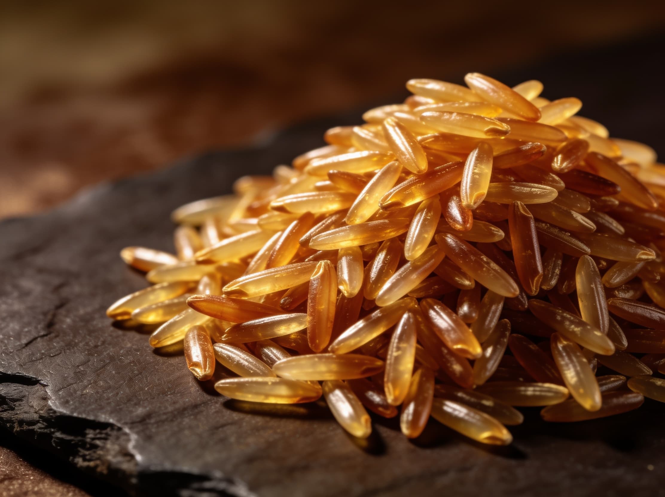 Golden Sella Basmati rice grains