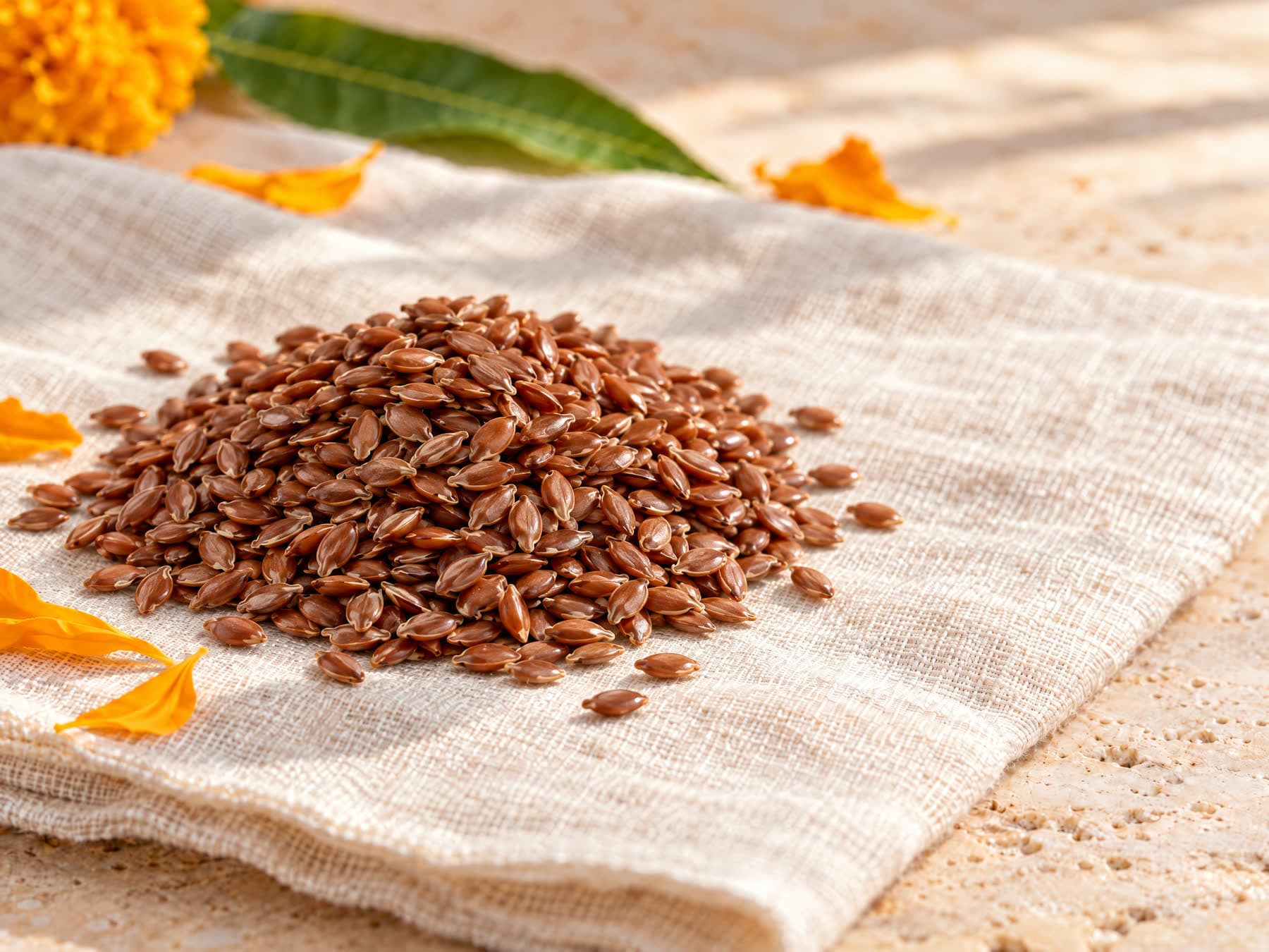 Flax Seeds, our jar with the seeds