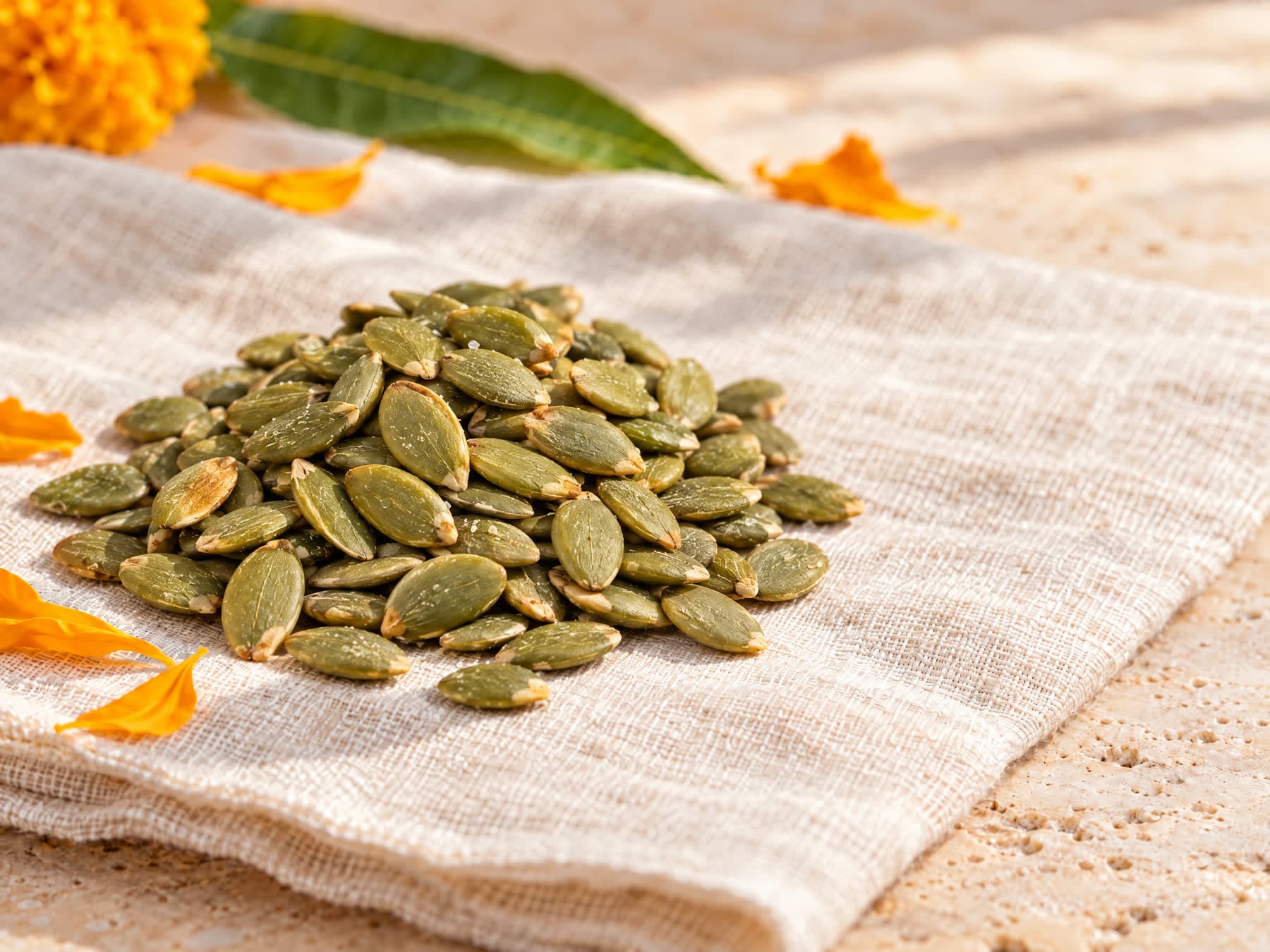 Roasted Pumpkin Seeds, our jar with the seeds