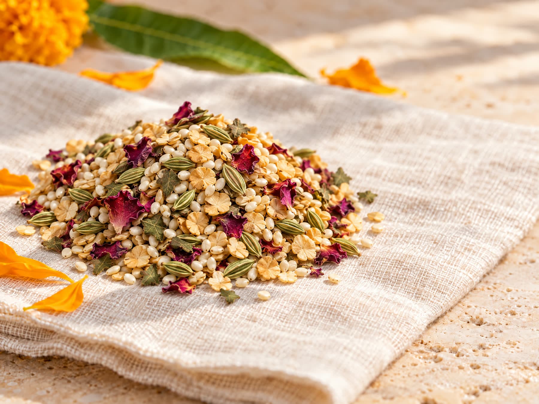 Rose Leaf Mix, our jar with the seeds