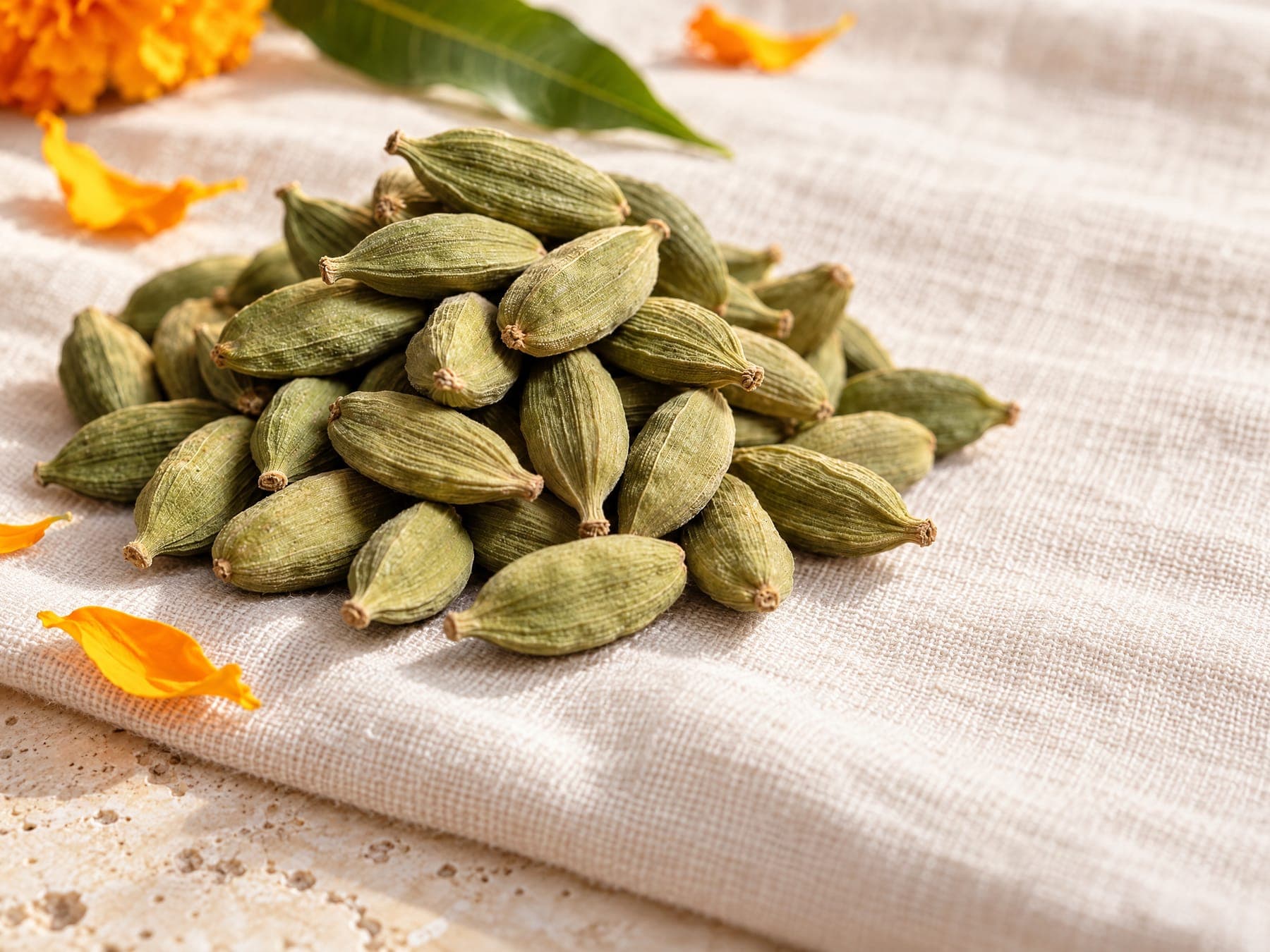 Whole Green Cardamom, our pack with the spice