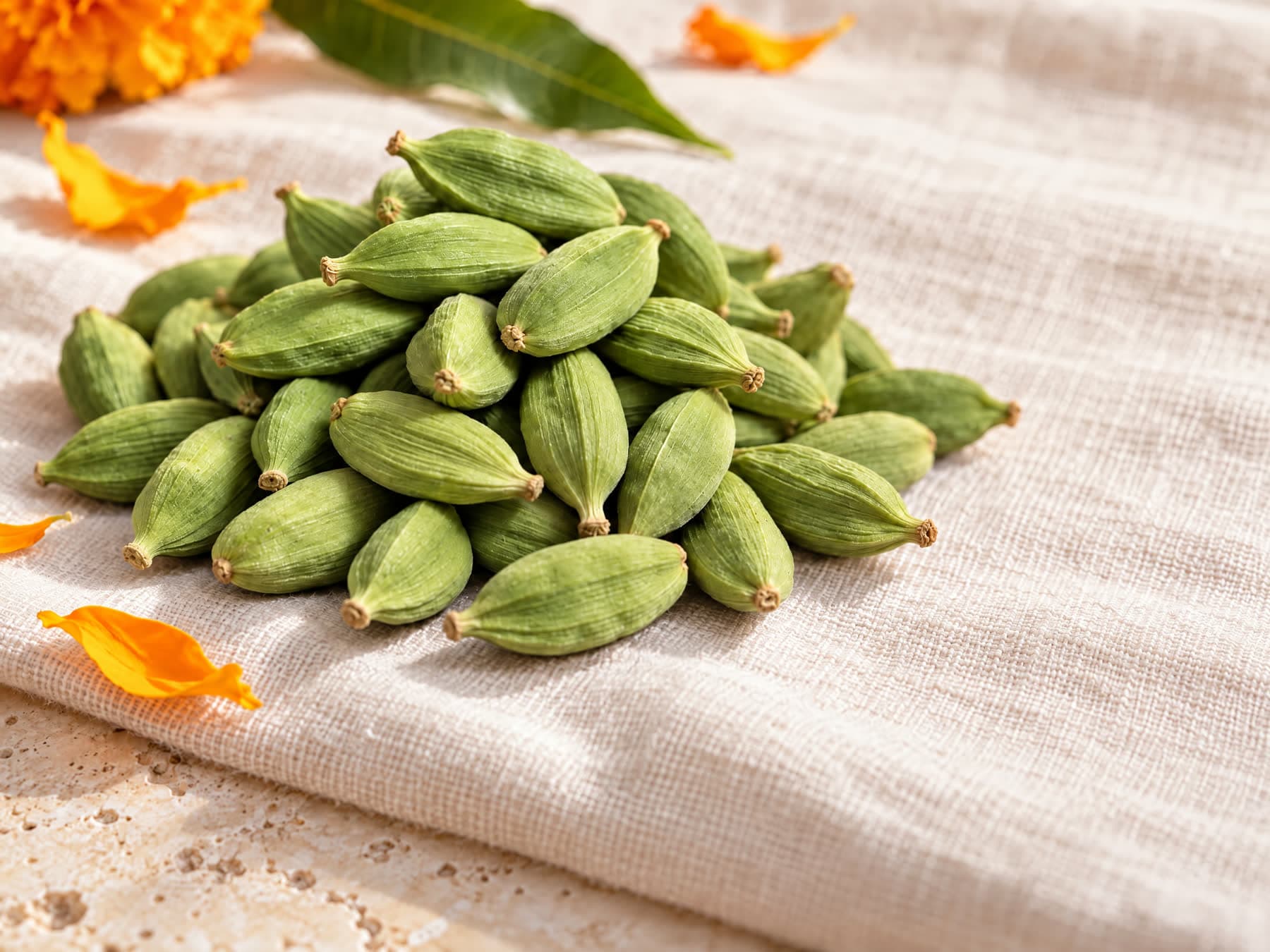Whole Green Cardamom, our pack with the spice