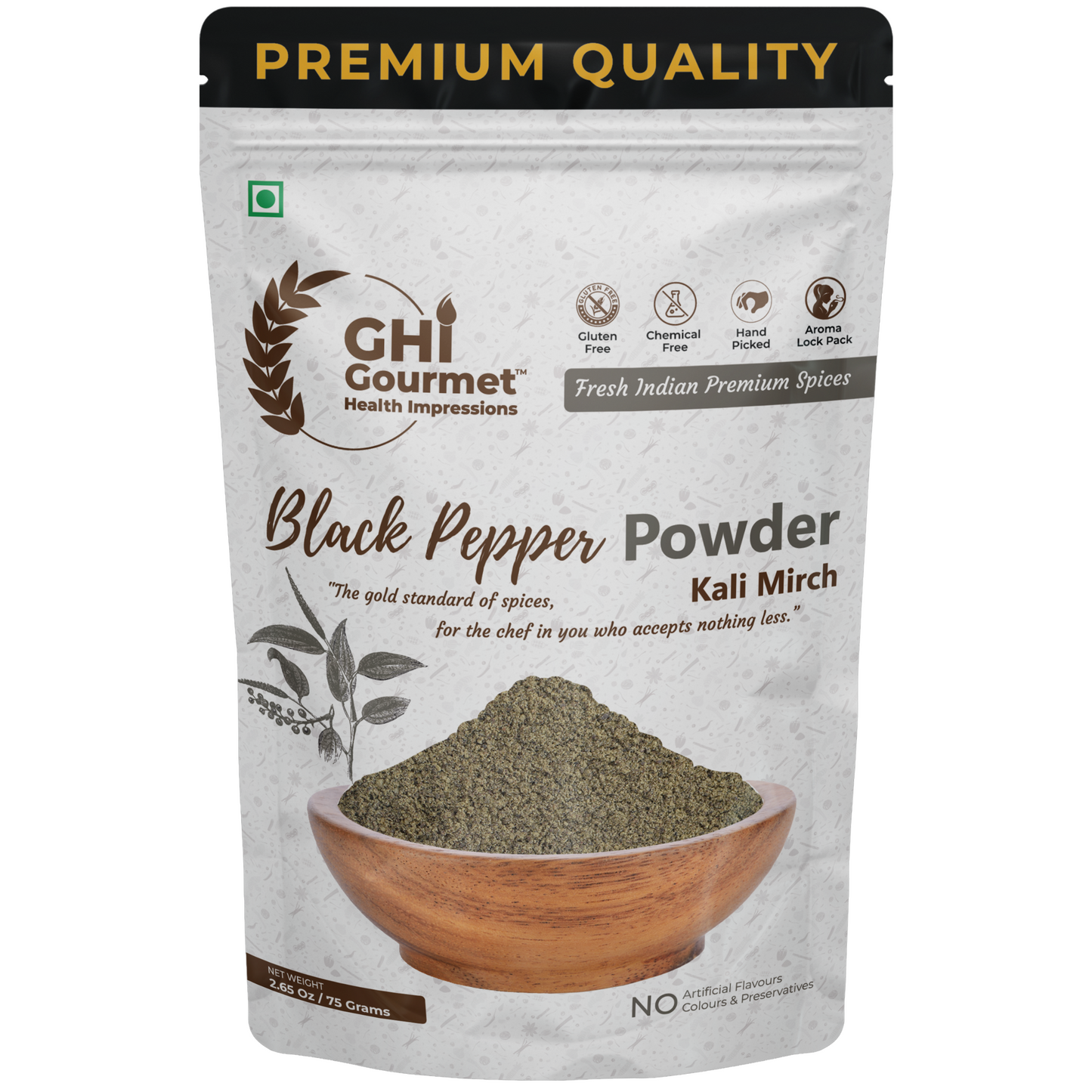 Superior Grade Black Pepper Powder 75g (Pack of 1) and 150g (Pack of 2)
