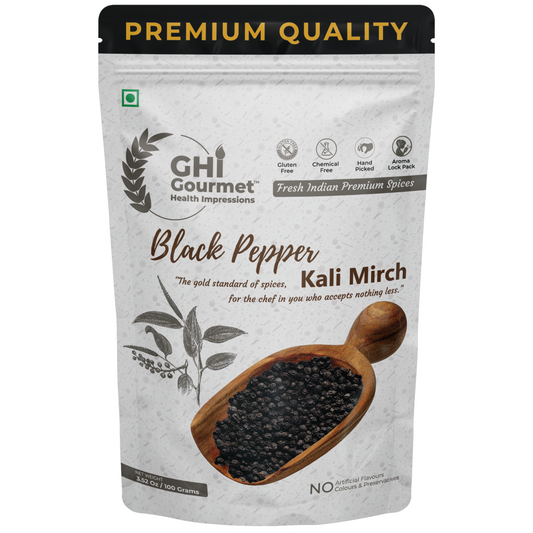 Superior Grade Whole Black Pepper 100g (Pack of 1) and 200g (Pack of 2)